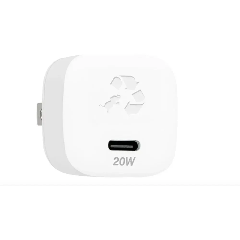 Nimble Wally SubNano 20W USB-C Wall Charger, PPS, Fast Charging Adapter, White